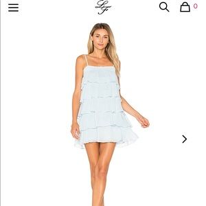 Blue lovers and friends ruffle dress